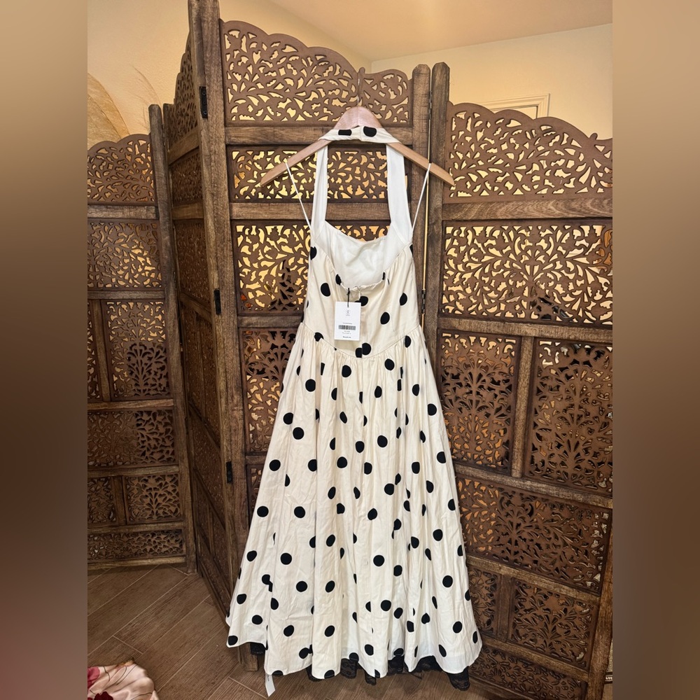 NWT NEW Reformation Talvi Dress in Pluto Dot - Picture 6 of 6